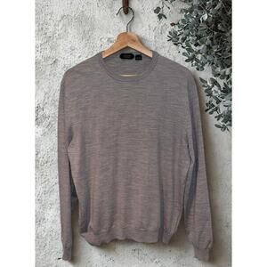 Slowear Zanone Flexwool Crewneck Sweater Grey IT 56 2XL Made In Italy